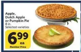 Albertsons Apple, Dutch Apple or Pumpkin Pie offer