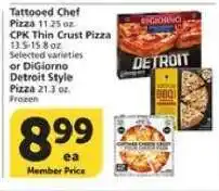 Albertsons Tattooed Chef Pizza offer