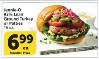 Albertsons Jennie-O 93% Lean Ground Turkey or Patties offer