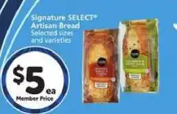 Albertsons Signature Select Artisan Bread offer