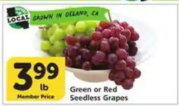 Albertsons Green or Red Seedless Grapes offer