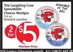 Albertsons The Laughing Cow Spreadable Cheese Wedges offer