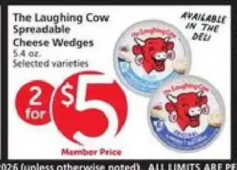 Albertsons The Laughing Cow Spreadable Cheese Wedges offer