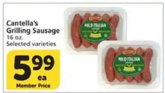 Albertsons Cantella's Grilling Sausage offer