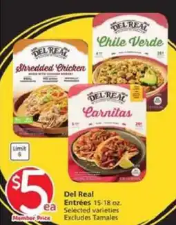 Albertsons Del Real Entrées offer