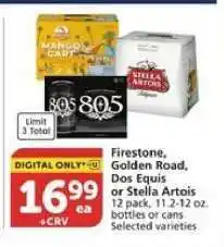 Albertsons Firestone, Golden Road, Dos Equis or Stella Artois offer
