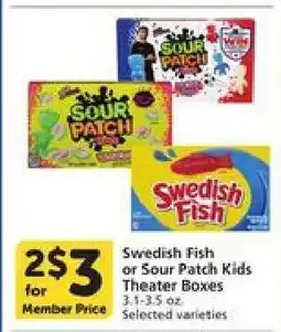 Albertsons Swedish Fish or Sour Patch Kids Theater Boxes offer