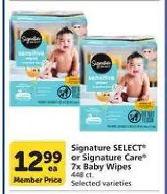 Albertsons Signature SELECT or Signature Care 7x Baby Wipes offer