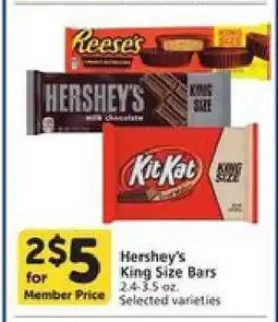 Albertsons Hershey's King Size Bars offer