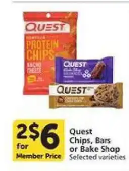 Albertsons Quest Chips, Bars or Bake Shop offer