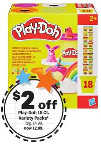 Meijer Play-Doh 18 Ct. Variety Packs offer