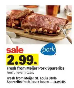 Meijer Fresh from Meijer Pork Spareribs offer