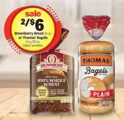 Meijer Brownberry Bread or Thomas' Bagels offer