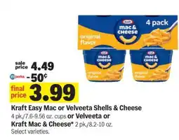 Meijer Kraft Easy Mac or Velveeta Shells & Cheese offer
