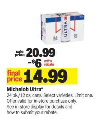 Meijer Michelob Ultra offer