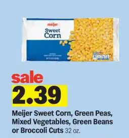 Meijer Meijer Sweet Corn, Green Peas, Mixed Vegetables, Green Beans or Broccoli Cuts offer
