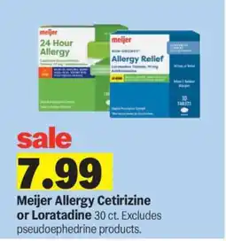 Meijer Meijer Allergy Cetirizine or Loratadine offer