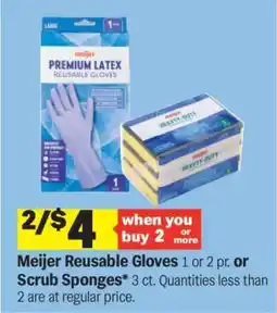 Meijer Meijer Reusable Gloves or Scrub Sponges offer