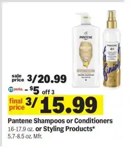 Meijer Pantene Shampoos or Conditioners or Styling Products offer