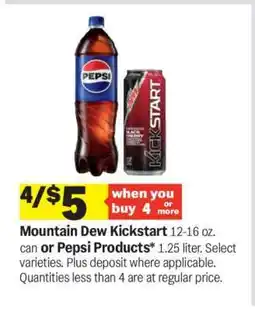 Meijer Mountain Dew Kickstart or Pepsi Products offer