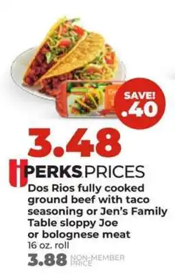 Hy-Vee Dos Rios fully cooked ground beef offer