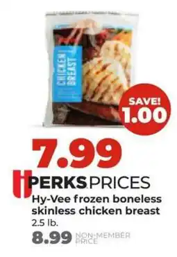 Hy-Vee Hy-Vee frozen boneless skinless chicken breast offer