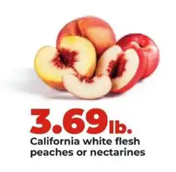Hy-Vee California white flesh peaches or nectarines offer