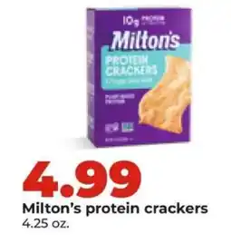 Hy-Vee Milton's Protein Crackers offer