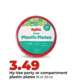 Hy-Vee Hy-Vee party or compartment plastic plates offer