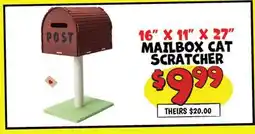 Ollie's MAILBOX CAT SCRATCHER offer