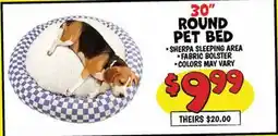 Ollie's 30 ROUND PET BED offer