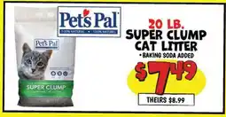 Ollie's Pet's Pal SUPER CLUMP CAT LITTER offer