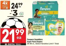 Albertsons Pampers Swaddlers Super Pack Diapers offer