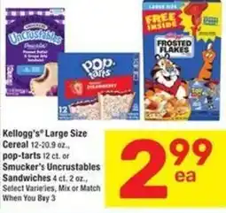 Albertsons Kellogg's Large Size Cereal offer
