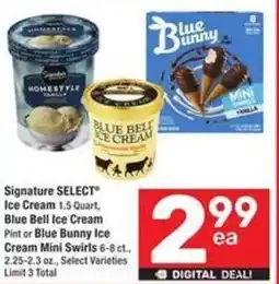 Albertsons Signature SELECT Ice Cream Blue Bell Ice Cream offer