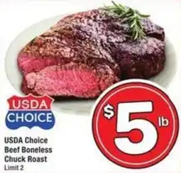 Albertsons USDA Choice Beef Boneless Chuck Roast offer