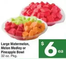 Albertsons Large Watermelon, Melon Medley or Pineapple Bowl offer