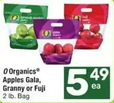Albertsons 0 Organics Apples Gala, Granny or Fuji offer