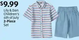Aldi Lily & Dan Children's 4th of July 2-Piece Set offer