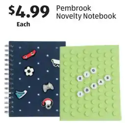 Aldi Pembrook Novelty Notebook offer