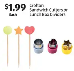 Aldi Crofton Sandwich Cutters or Lunch Box Dividers offer