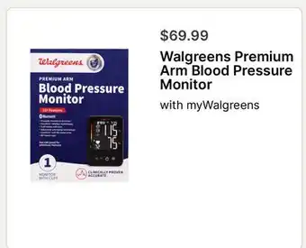 Walgreens Walgreens Premium Arm Blood Pressure Monitor offer