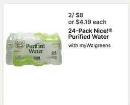 Walgreens 24-Pack Nice! Purified Water offer