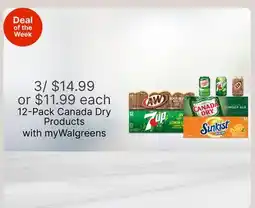 Walgreens 12-Pack Canada Dry Products offer