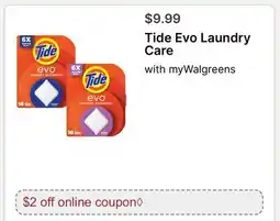 Walgreens Tide Evo Laundry Care offer