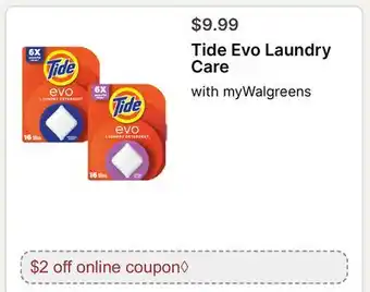 Walgreens Tide Evo Laundry Care offer