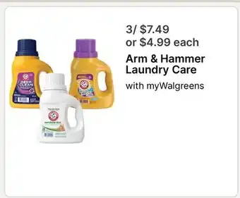 Walgreens Arm & Hammer Laundry Care offer