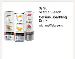 Walgreens Celsius Sparkling Drink offer