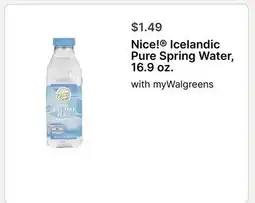 Walgreens Nice! Icelandic Pure Spring Water offer