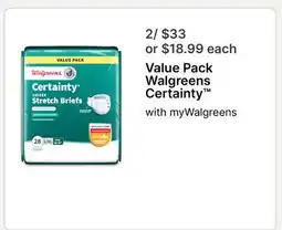 Walgreens Value Pack Walgreens Certainty offer